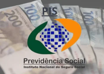Imagem ilustrativa com o logo do PIS e NIS e notas de dinheiro ao fundo, representando o processo de recuperação do número do PIS ou NIS.