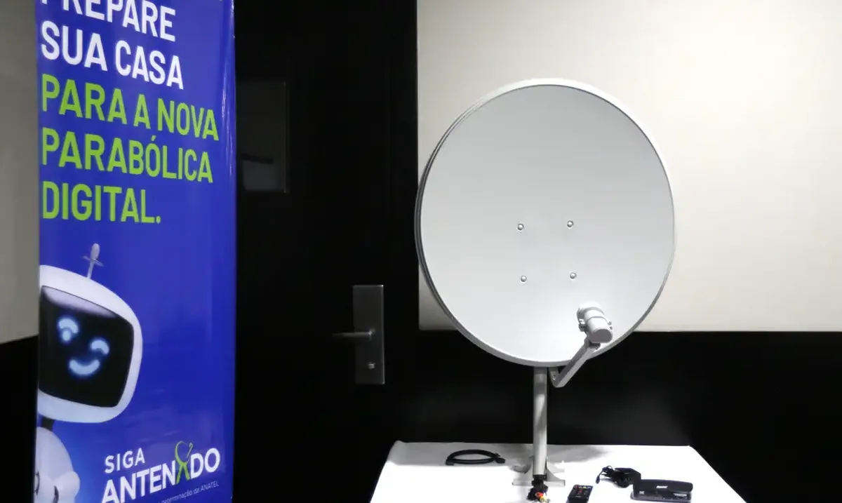 Equipamento do Kit de Antena Digital gratuito do programa Siga Antenado