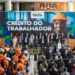 Lançamento oficial do programa Crédito do Trabalhador com autoridades e trabalhadores presentes