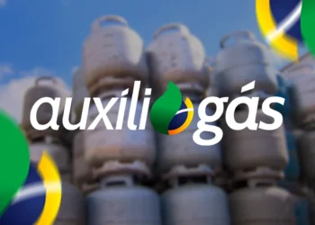 Imagem promocional sobre o Auxílio Gás com botijões de gás e o logo da empresa.