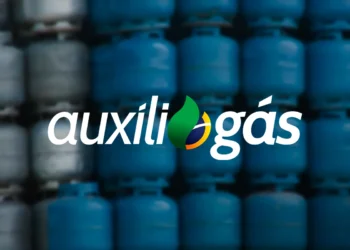 Imagem do Auxílio Gás com botijões de gás e logo do programa
