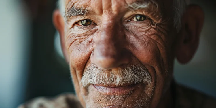 "Homem idoso sorrindo, representando a importância de entender os direitos para recebimento de benefícios"