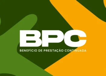 Ilustração do BPC com destaque para a sigla e fundo estilizado