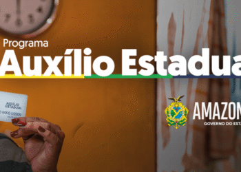 Cartão do Programa Auxílio Estadual Amazonas com valores liberados pelo governo, visibilidade de R$150 por mês.
