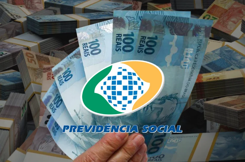 Nota de 100 reais com logo da Previdência Social, ilustrando mudanças na aposentadoria do INSS.