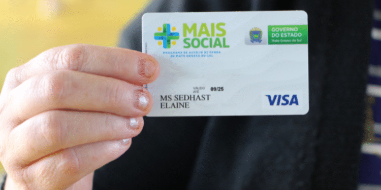 Cartão do Programa Mais Social do Governo de Mato Grosso do Sul