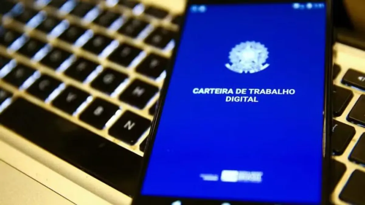 Tela da Carteira de Trabalho Digital mostrando o logo oficial.