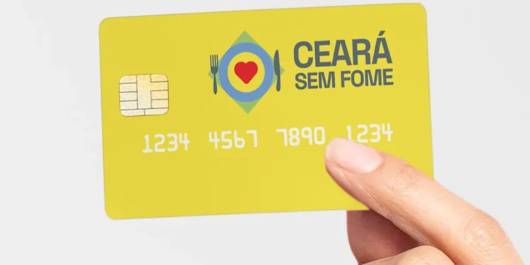 Cartão do programa Ceará Sem Fome, ilustrando o benefício de R$ 300