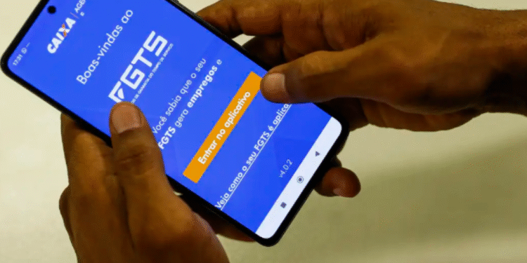 Tela inicial do aplicativo Caixa Tem para consulta de saldo do FGTS