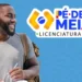 Imagem promocional do Pé-de-Meia Licenciaturas com texto chamativo e um sorriso de pessoa feliz, destacando as novas regras que permitem um ganho de R$ 1.050 mensais.