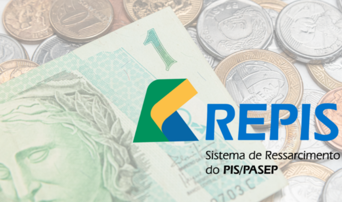 Consulta de saldo disponível no fundo PIS/Pasep com notas e moedas brasileiras ao fundo