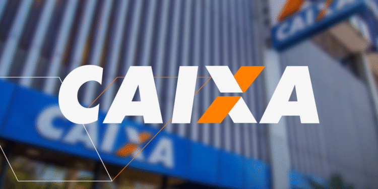 Fachada de agência da CAIXA com logotipo destacando pagamento de R$ 6.220