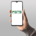 Logo do FGTS exibido na tela de um celular