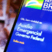 Tela de celular exibindo o aplicativo do Auxílio Emergencial do Governo Federal.