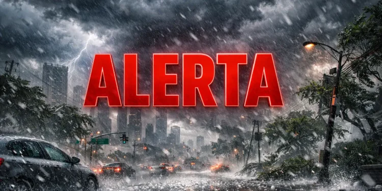 Alerta de tempestade se formando em São Paulo, no Rio de Janeiro e em Minas Gerais com granizo e raios.