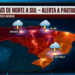 Mapa do Brasil destaca Manaus, Belém e São Paulo sob nuvens de temporais e raios