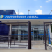 Fachada da agência da Previdência Social INSS fechada