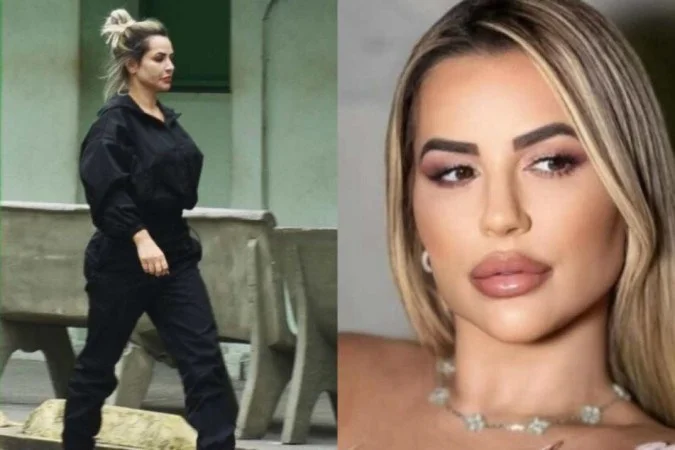 Deolane Bezerra foi presa na manhã de quinta-feira em Barueri, trajando roupa preta e cabelos presos em coque