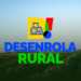 Produtor rural em plantação ao lado da identidade visual do programa Desenrola Rural