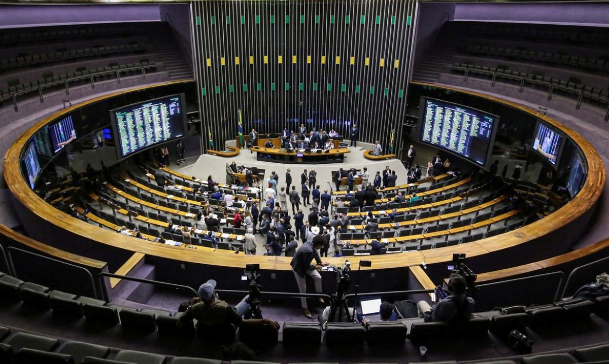 Visão geral do plenário da Câmara dos Deputados