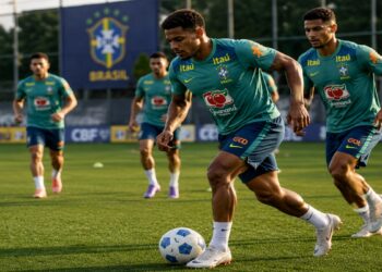 Arte da Copa 2026 sobre o horário de expediente dos servidores públicos nos dias de jogos do Brasil