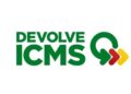 Logotipo oficial do programa Devolve ICMS de devolução de imposto em verde, vermelho e amarelo