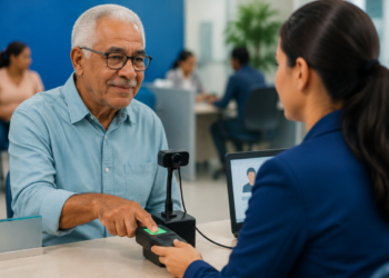 Atendimento presencial para biometria no balcão de serviço público