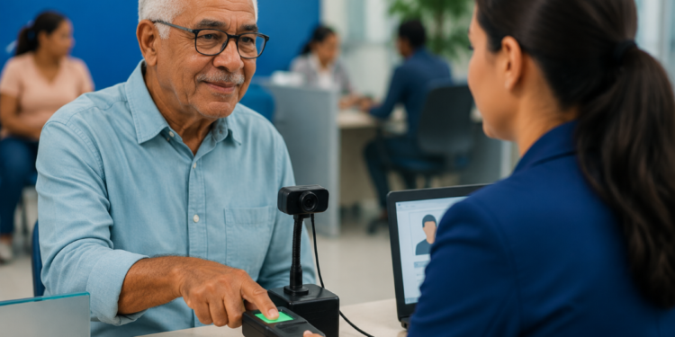 Atendimento presencial para biometria no balcão de serviço público