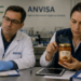 Dois fiscais da ANVISA analisam azeite San Oliveto e doce de leite Fatti a Mano em bancada de laboratório