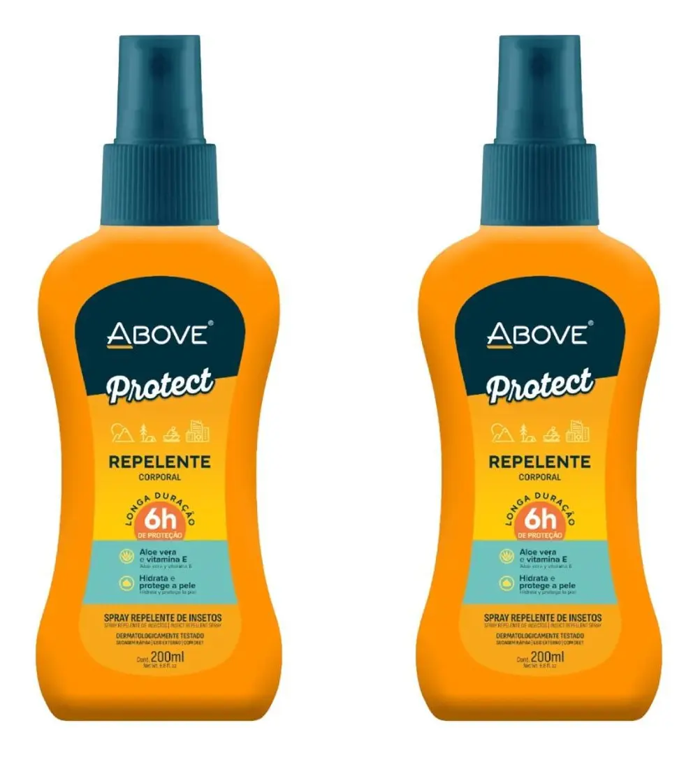 Imagem ilustrativa de dois frascos de spray repelente corporal lado a lado, representando os produtos alcançados pela decisão da agência